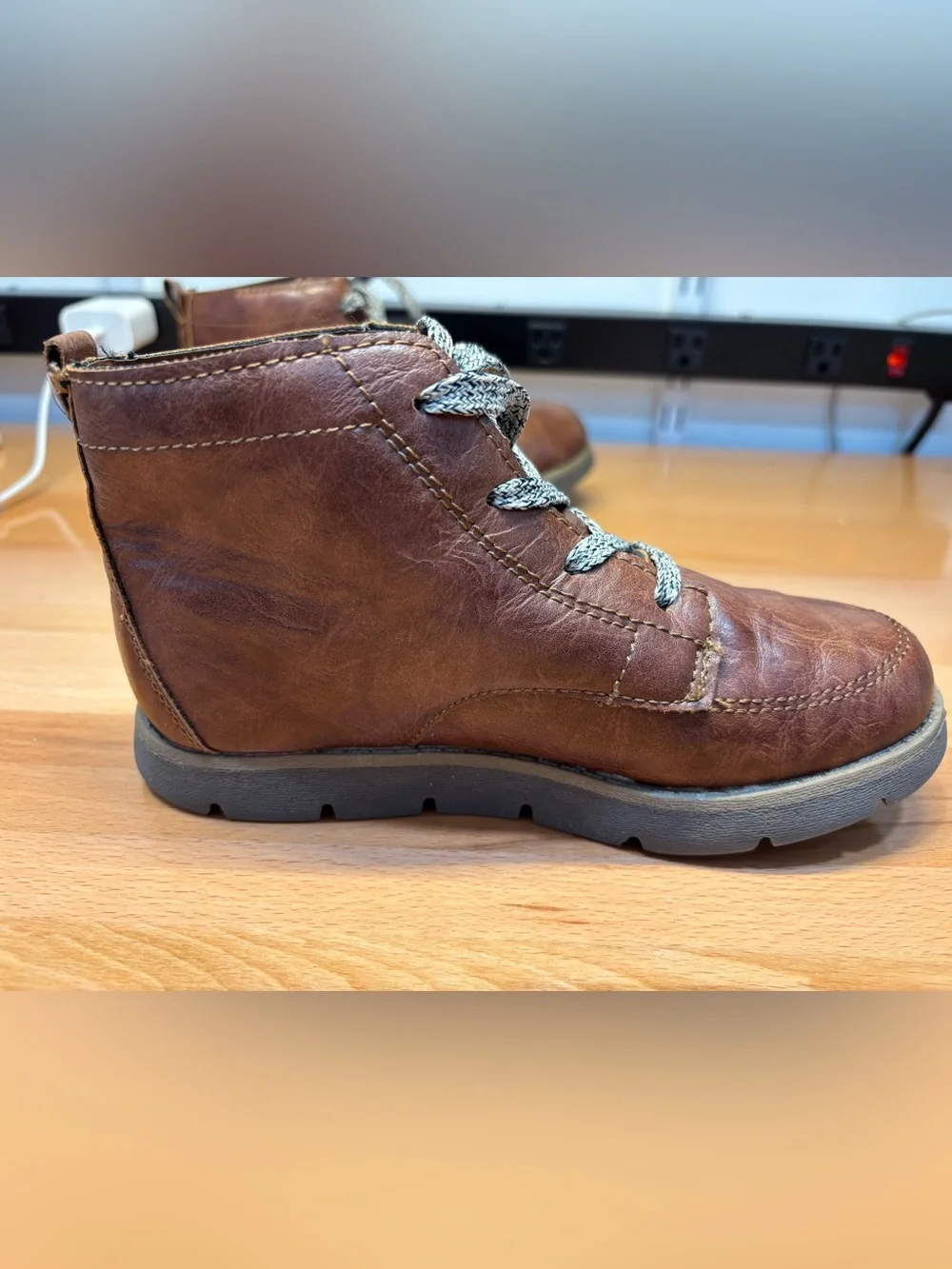 OshKosh B'gosh Brown Lace-Up Kids Boots